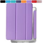 DuraSafe Cases for iPad 9.7 Inch 2014 Air 2 Generation [ Air 2nd ] A1566 A1567 MH2V2HN/A MH2W2HN/A MH2U2HN/A MGL12HN/A Magnetic Dual Angle Stand with Honeycomb Pattern Clear Back Cover - Purple