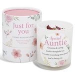 Auntie Candle That Makes a Thoughtful Gifts for Auntie and Auntie Gifts - Special Auntie Birthday Gifts SOYA Candle with Rose Quartz and Rose Petals