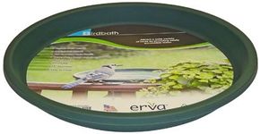 Erva D14GR 14 in. Dia. Bird Bath Plastic Dish, Green