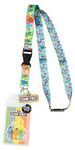 Bioworld Sesame Street Lanyard ID Badge Holder Keychain with 2" Rubber Charm and Collectible Sticker (Multicoloured, One Size)