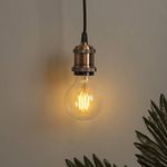 Homesake ® 40W E26/ E27 Industrial Light Hanging Vintage Edison Pendant Lamp Metal, Antique Copper (Silver).