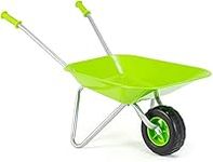 Unibos | Wheelbarrow Set Children, Metal Construction Wheel Barrel Easy to Assemble Kids Gardening Tools, Garden Gfits for Children | Green