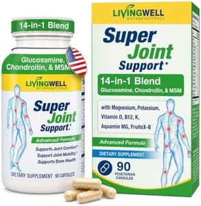 SUPER JOINT SUPPORT Glucosamine Chondroitin & MSM for Bone & Muscle Health - Joint Supplement for Men & Women with Vitamin D, B12, Magnesium, Potassium & Calcium - All in One Support - 90 Capsules