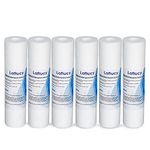 Lafiucy 5 Micron Sediment Water Filter Cartridge,6pack,for 10" x 2.5" Whole House Sediment Water Filter System