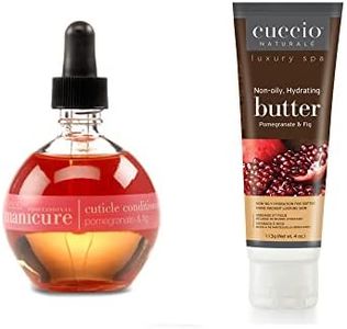 Cuccio Pomegranate & Fig Hydration Essentials Kit- 75ml Cuticle Oil & 4oz Butter Tube, Red