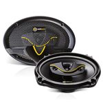 MOTOGEAR Oval 4 Way Coaxical Speaker for Car MG-6900 Black 6x9 Inches Peak Power - 320W, Rms Power - 160W, Max Range - 492Feet (Pack of 2)