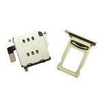 YESUN Dual Sim Card Reader Holder Flex Cable with Sim Card Tray Slot Adapter Replacement for iPhone 11 (White)