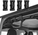 JeCar Roll Bar Grab Handles Grip Handle for Jeep Wrangler CJ YJ TJ JK JK JL JLU JT Sports Sahara Freedom Rubicon & Unlimited 1955-2020 4Pcs (Black)