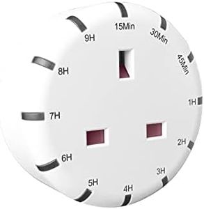 Uni-Com Simple Countdown Plug-in Timer, Energy Saving, Home Security, 12 Timer Options & Daily Repeat Feature, Easy Programming for Automatically Operating Lamps, Lights & Home Appliances