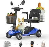 Paiseec D1 350lbs Mobility Scooter for Adults & Seniors, Foldable Mobility Scooters, 250W Powered Mobility Scooter, Motorized Scooter for Adults, 15 Miles Range, All-Terrain (Blue)