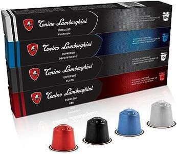 Nespresso T.Lamborghini Variety Pack Coffee Capsules, 40 Aluminium Pods (Compatible with Nespresso Original Machines) | Dark & Medium Roast Espresso Pods
