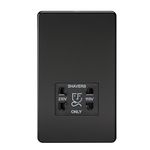 Knightsbridge SF8900MB Screwless Dual Voltage Shaver Socket in Matt Black, 5.0 mm*148.5 mm*47.5 mm