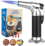 ‎DMJJSD® Butane Torch Kitchen Blow Torch Refillable Butane Torch Lighter Kitchen Blow Torches Gas Torch Blowtorch Gas Burner Flame Thrower for Kitchen Crème Brulée Grill Brazing (Butane Not Included)