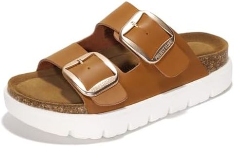 Project Cloud 100% Genuine Leather Platform Sandals Women Footwear - Wedge Chunky Slides for Women 2026 with Memory Foam Insole & Cork Footbed Womens Sandals (GreeceChunky)