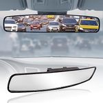 GOODYEAR [SUPER LARGE] 17” Panoramic Rear View Mirror for Cars/SUVs, [PROMOTES SAFETY] Helps with PARALLEL PARKING, Fits ALL VEHICLES, Wide Angle Backseat Passenger Viewer, Extra Wide Size