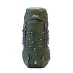 Boldfit Rucksack Bag 60 Litres Trekking Bag Travel Backpack For Men & Women Rucksack Bags For Men With Laptop Sleeve & Waterproof Rain Cover For Camping Tourist Bag With Shoe Compartment (Army green)