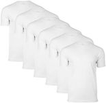 True Classic 6 Pack, White, Men's Short Sleeve Crew Neck T-Shirt, 2X-Large