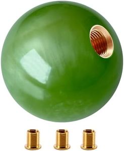 Monrand Green Weighted Round Ball Shift Knob M12*1.25 Universal Marble Style Gear Shifter Knobs Fit for 5 6 Speed Manual Vehicles with Three Adapters M8*1.25, M10*1.25, M10*1.5