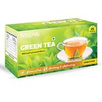 Nutrovally - Green Tea Lemon For Weight Loss, 25 Pcs Tea Bags, Boost Immunity & Energy With Active Ingredients, Premium Loose Leaves ((25 Teabags) - 100 Gm