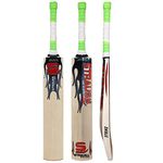 Strauss Cricket Bat English Willow | Premium Leather Ball Bat for Cricket |Ideal for Professional Players, Beginners, and Practice Sessions|Ergonomic Grip Handle | Edition Strike | Size : Short Handle