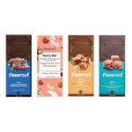 Daarzel Vegan & Gulten Free Dark Gift Pack with 70% & 45% Cocoa, Nutty bar, Roasted Hazelnut, Caramelised Almond, Indian Origin Dark Chocolate , Gluten Free – Gift Box