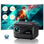 [Electric-Focus] Projector, Mini Projector with WiFi and Bluetooth 5.2, 15000 Lumen Portable Outdoor Projector 1080P Supported, ±40° Keystone Correction, Compatible with Smartphone/TV Stick/PS5