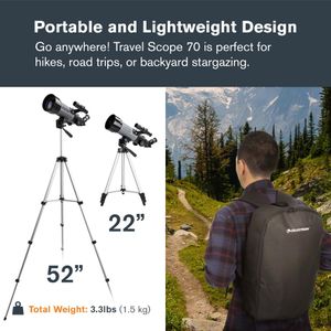 Celestron Travel Scope DX 70mm Portable Telescope – Compact & Lightweight