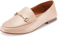 JENN ARDOR Loafers for Women Flats Shoes Womens Penny Loafers Slip On Pointed Toe Comfortable Office Work Driving Flats Fashion Dress Shoes for Women Nude