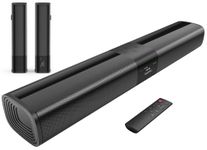 Sound Bar for Smart TV, 2 in 1 Detachable Home Audio Soundbar Speaker,20” Sound Bar for TV with Optical/AUX/HDMI-ARC/Bluetooth Connection for PC/Gaming/Projectors, Wall Mountable