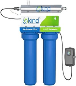 Whole House Salt Free Water Softener Alternative with UV Protection - Filters Dirt, Sand, and Debris - Protects Plumbing and Appliances from Hard Water Scale - Easy Installation - Zero Water Waste