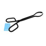 Black Heavy Duty Cast Iron Fire Place Log Tongs for Indoor Fire/Fire Pits Accessories/Tongs for Outdoor Stove/Long Logs Tweezers/Firewood Tongs/Campfire Tongs