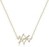 Dainty Constellation Necklace with Crystals,14K Gold Plated Zodiac Pendant Necklace Star Dainty Necklace, Birthday Gift