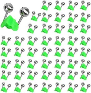 KEXINGTUO 50 Pcs Fishing Bells for Rods - Bells for Fishing Poles, Bite Alarm for Fishing, Secure Clip-On for Catfish Poles & Multi-Use Outdoor Gear