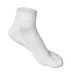 HEELIUM Bamboo Socks For Men, Quarter Length, Odour-Free & Breathable, Padded Base & Anti-Bacterial, Softer Than Cotton Socks, White