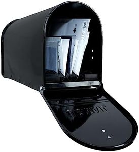 Dry Mailbox – Outdoor Metal Mailbox with Mailbox Insert to Keep Mail Dry | Weatherproof Mailbox for Outside for Secure Deliveries | Standard Outside Mailboxes | US Postal Service Approved - Black