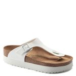 Birkenstock Womens Gizeh Platform Vegan White Birko-Flor 41 R EU Women's 10-10.5 US