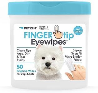 Petkin Fingertip Eye Wipes for Dog and Cat (Pack of 50)