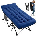 Palawano Camping Bed for Adults with Mattress, Folding Bed for Sleeping, 75 x 28 Extra Wide 600D Double Layer Oxford Travel Cot with Carry Bag for Guest, Camping, Travel & Home