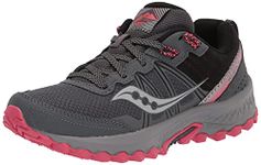 Saucony Women's Excursion Tr14 Trail Running Shoe, Charcoal/Coral, 8.5 M US