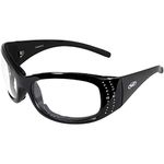 Global Vision Eyewear Marilyn 2 Plus Women's Foam Padded Riding Sunglasses Black Frame (Clear)