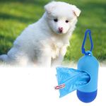 30 Sheets Portable Dog Poop Garbage Bags roll with Dispenser Cum Holder (Random Color)