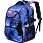 School Backpack School Bags for Boys Girls, 17.3 Inch Laptop Backpack Galaxy Backpack Unisex with USB Charging Port Lightweight 30L College Rucksack Daypack with USB Charging Port for Women Men