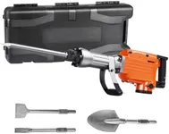 Demolition Jack Hammer, 2200W 1400 BPM Jack Hammer Concrete Breaker, Heavy Duty Electric Jack Hammer 6pcs Chisels Bit with Gloves, 360°C Swiveling Front Handle for Trenching and Breaking Holes