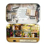 Handmade Assembly Kits, 3D Wooden Dollhouse Box DIY Theatre Old Time Theme Miniature Doll House Toys(Street Corner)