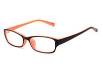Agstum Kids Optical Glasses Frame Retro Rectangle Clear Lens (Black/Orange)