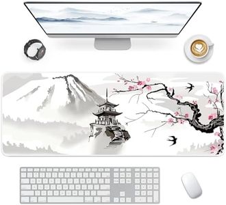 Giecy Mouse Pad, Large Mouse Pad for Desk, 80 x 30 cm Computer Desk Pad, Keyboard Mouse Mat, Extended Mousepad, with Non-Slip Rubber Base for Home Office (Ink Painting)