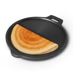 The Indus Valley Super Smooth Cast Iron Tawa for Dosa/Chapathi | 27.6cm/10.8 inch, 2.8kg | Induction Friendly | Naturally Nonstick, Pre-Seasoned Tawa, No Chemical Coating