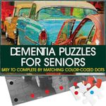 Keeping Busy Dementia Puzzles for Seniors - Cars 35 Piece Puzzle for Seniors with Dementia Color Coded with Templates - Puzzles for Dementia Patients - Puzzles for Dementia Seniors - Dementia Puzzle