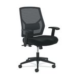 HON Crio High-Back Task Chair - Fabric Mesh Back Computer Chair for Office Desk, Black (HVL581)