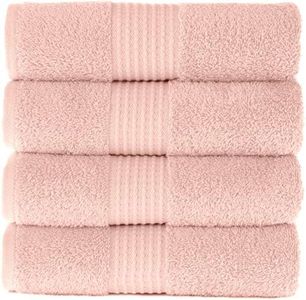 MAURA Basics Hand Towels for Bathroom with Hanging Hook Loops. Soft, Durable, Long Lasting and Absorbent Hand Towel Sets for Bathroom, American Standard Size 16"x28", Pink